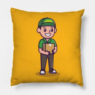 Courier Shipping Package Cartoon Pillow