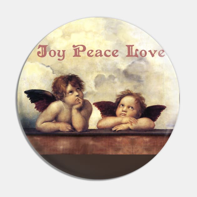 RENAISSANCE ANGELS Winged Cherubs, Joy Peace Love Pin by BulganLumini