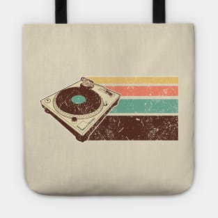 Vintage distressed DJ turntable Tote