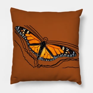 Monarch On The Move Pillow