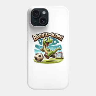 Dino Soccer Champion - Bronto-Score for the Win! Phone Case