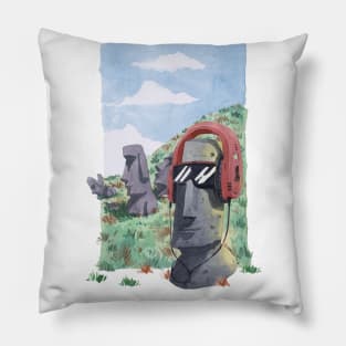 Chilling Moai Pillow