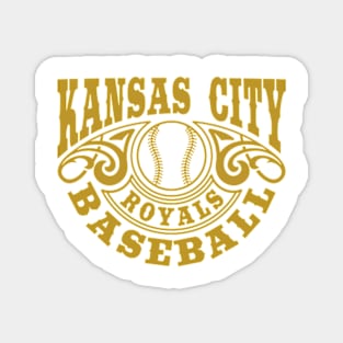 Vintage Retro Kansas City Royals Baseball Magnet