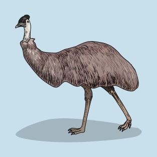 Emu bird cartoon illustration T-Shirt