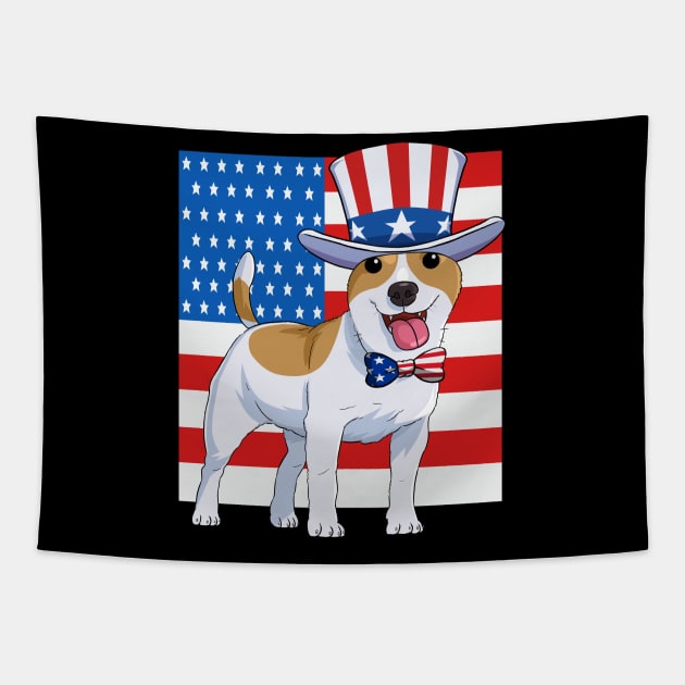 Jack Russell Terrier 4th Of July Tapestry by Noseking