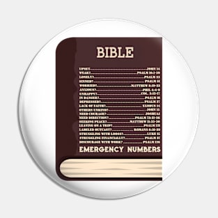 Emergency Bible Numbers Pin