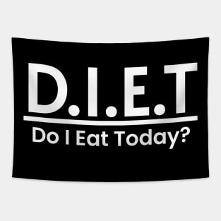 DIET Funny Meaning Word Art Minimalist Aesthetic Design Tapestry