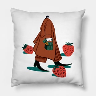 Strawberry fields Pillow