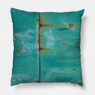 Rusted Blue Metal pattern Pillow