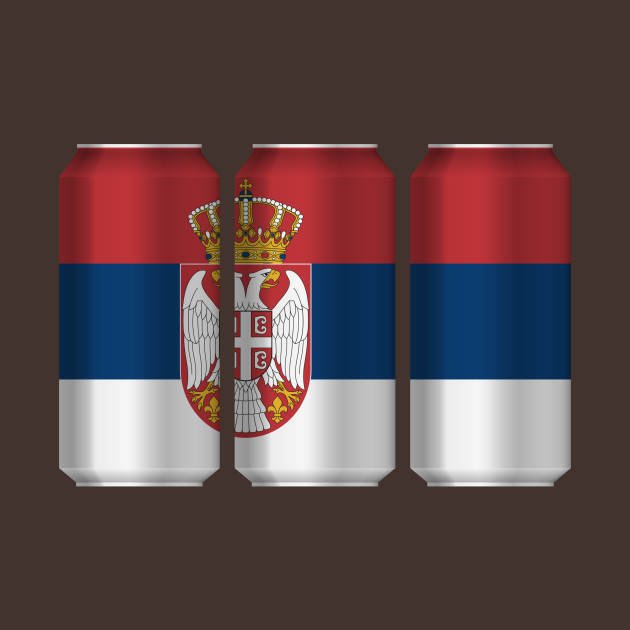 Discover Serbia Patriotic Beer Cans - serbia sports team - Serbia Flag - T-Shirt