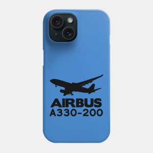 Airbus A330-200 Silhouette Print (Black) Phone Case