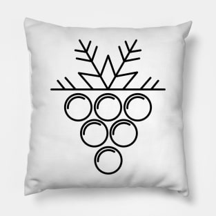 Snowy Grapes Pillow