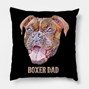 Boxer Dad Father's Day Gift Pillow