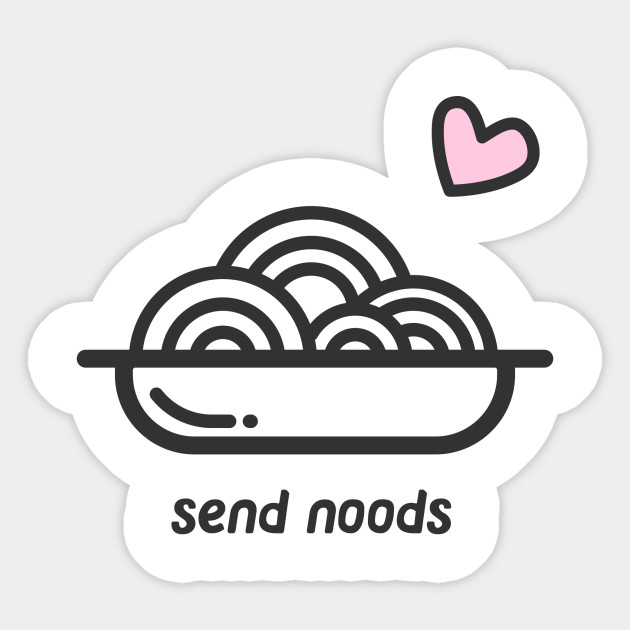 Cute Send Noods Noodle Soup Funny Minimalist Design By Bestcoolshirts