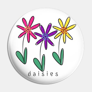 Daisy Trio Pin