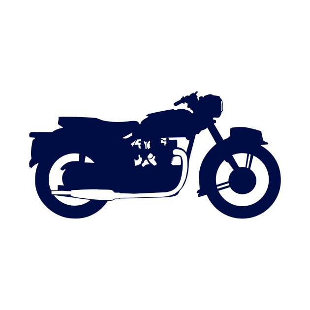 Blue Motorcycle Silhouette (triumph) by MSerido