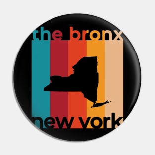 The Bronx New York Souvenirs City NY Retro Cutout Pin