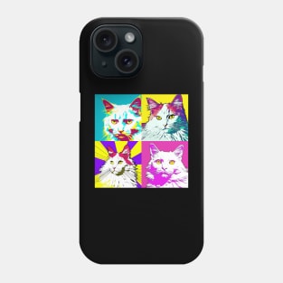 Turkish Angora Pop Art - Cat Lover Gift Phone Case