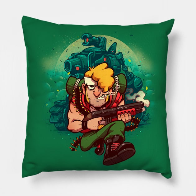 Heavy Machine Gun Pillow by BrunoMota