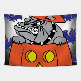 Halloween Bulldog Tapestry