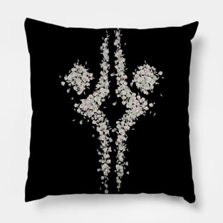 White Petals Symbol Pillow