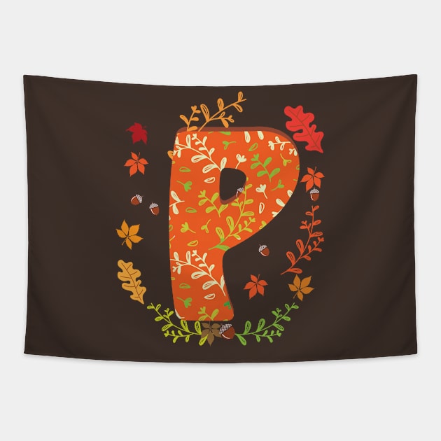 Letter P Monogram Tapestry by emma17