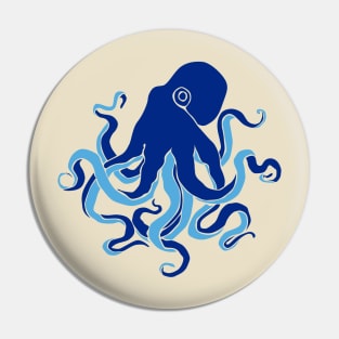 Deep octopus Pin