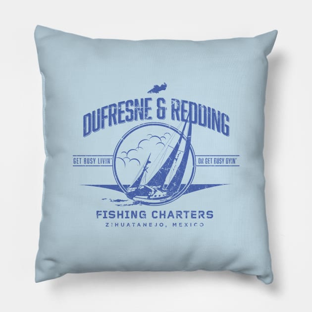 Dufresne & Redding Fishing Charters Pillow by MindsparkCreative