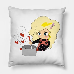 little girl cooks with love Pillow