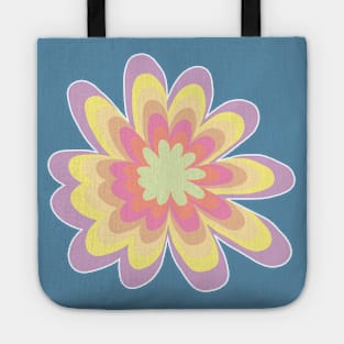 Multi Color Daisy Flower Minimal Graphic Art Tote