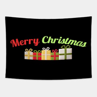 Merry Christmas Graphic Design Tapestry