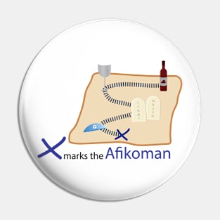 X marks the Afikoman Pin