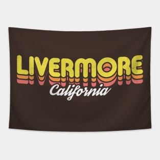 Retro Livermore California Tapestry