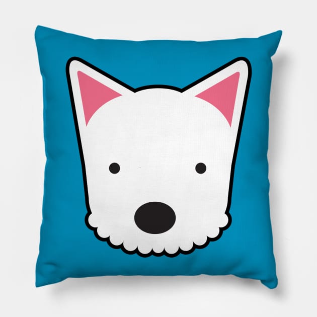 Westie Pillow by threeblackdots