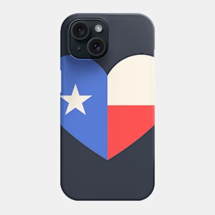 Texas State Flag Heart Phone Case