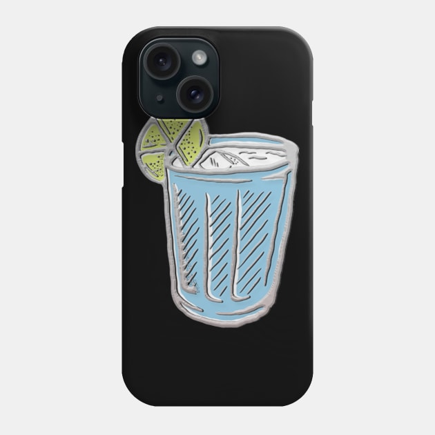 Ice Cube With Tea Lemon Vintage Illustration Phone Case by Merchsides