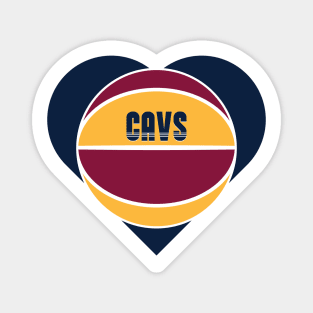 Heart Shaped Cleveland Cavaliers Basketball Magnet
