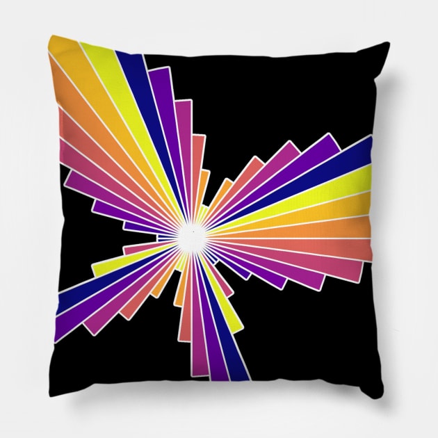 Sunset Butterfly | Flying Wings Bar Charts Black Pillow by aRtVerse