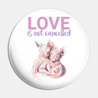 Love is not cancelled funny valentine design Pin