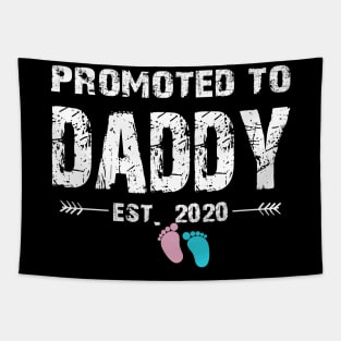 Promoted To Daddy Est. 2020 Funny Father's Day Gifts Tapestry