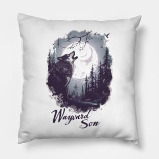 Moonlit Howl: Unleash Your Inner Wayward Son Pillow