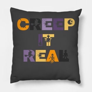 Creep it real scary halloween design Pillow