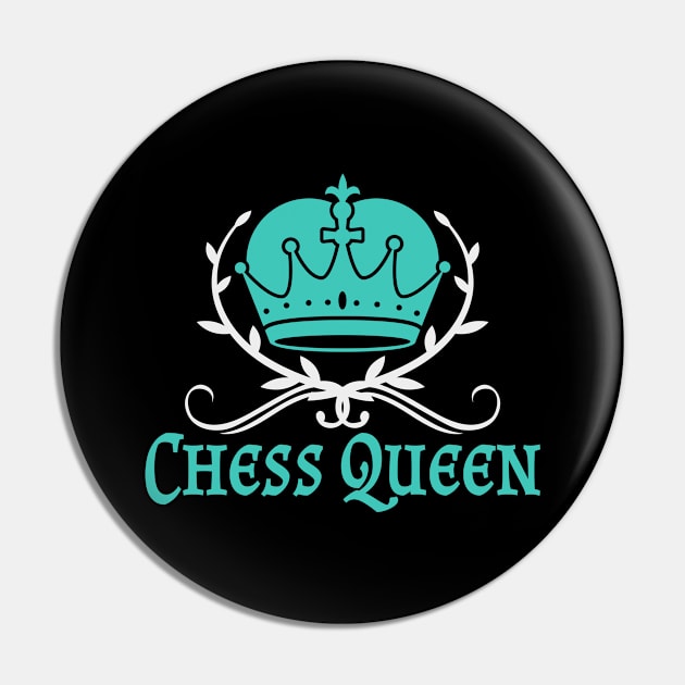 Chess Queen Player Crown Women Pin by Foxxy Merch