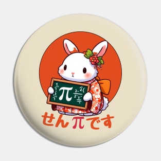 Pi day rabbit Pin