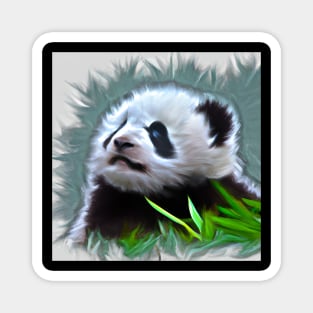 Baby Panda Painting Magnet