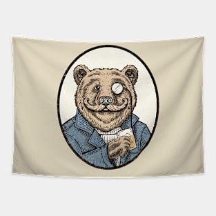 Old bear gentleman Tapestry