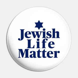 Jewish life matter, Blue Text Pin