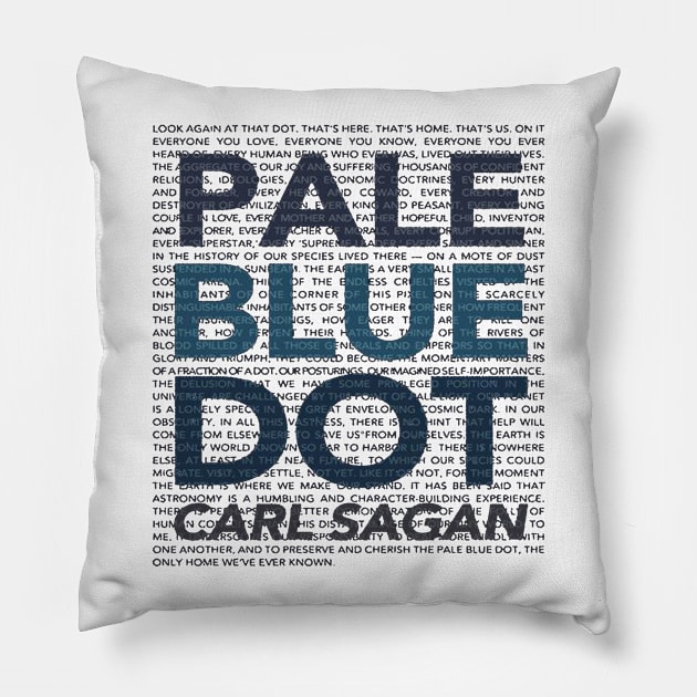 Pale Blue Dot Pillow by priyankajones