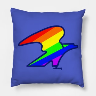 Rainbow Postal Bird Pillow