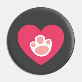 Pawprint in a heart for rabbit lovers Pin